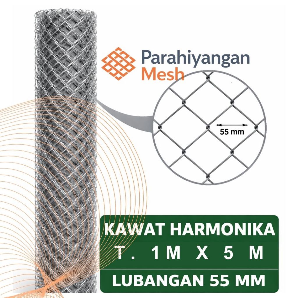 Kawat Pagar Harmonika Galvanis Tahan Karat & Serbaguna Panjang Per Roll 10 m