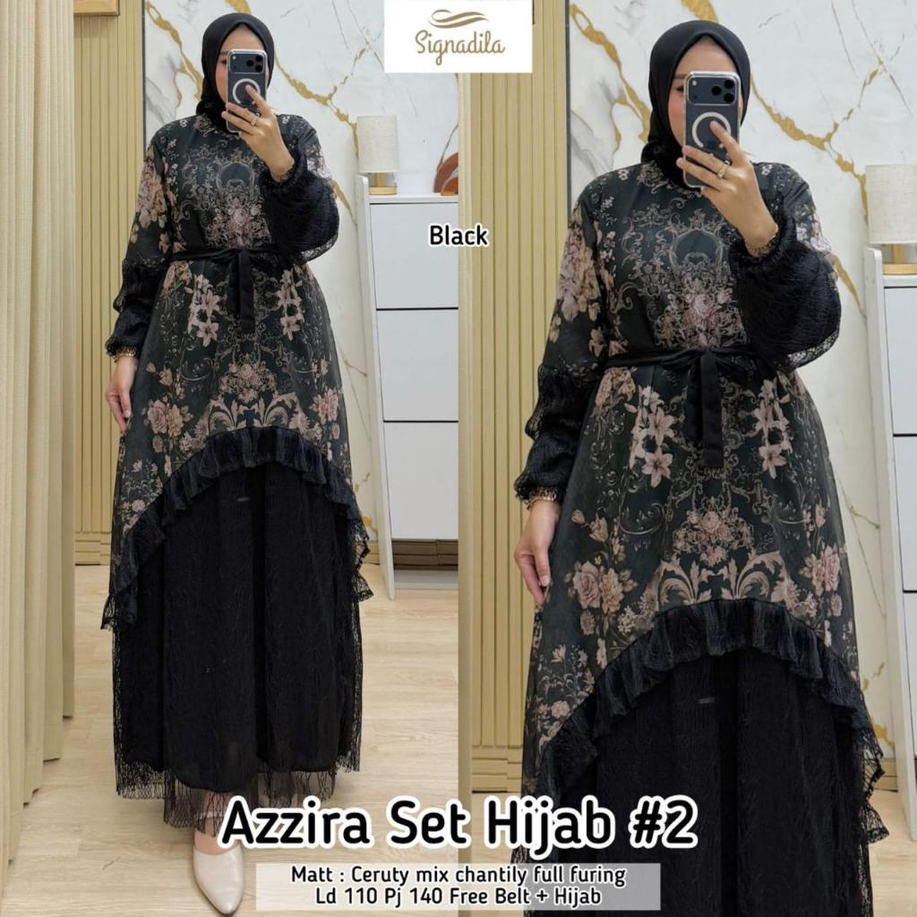 Pakaian Wanita AZZIRA SET HIJAB 2 Trend FASHION HQ From SIGNADiLa