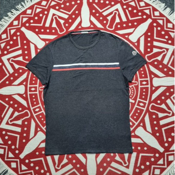 Kaos Moncler Striped tshirt lengan pendek