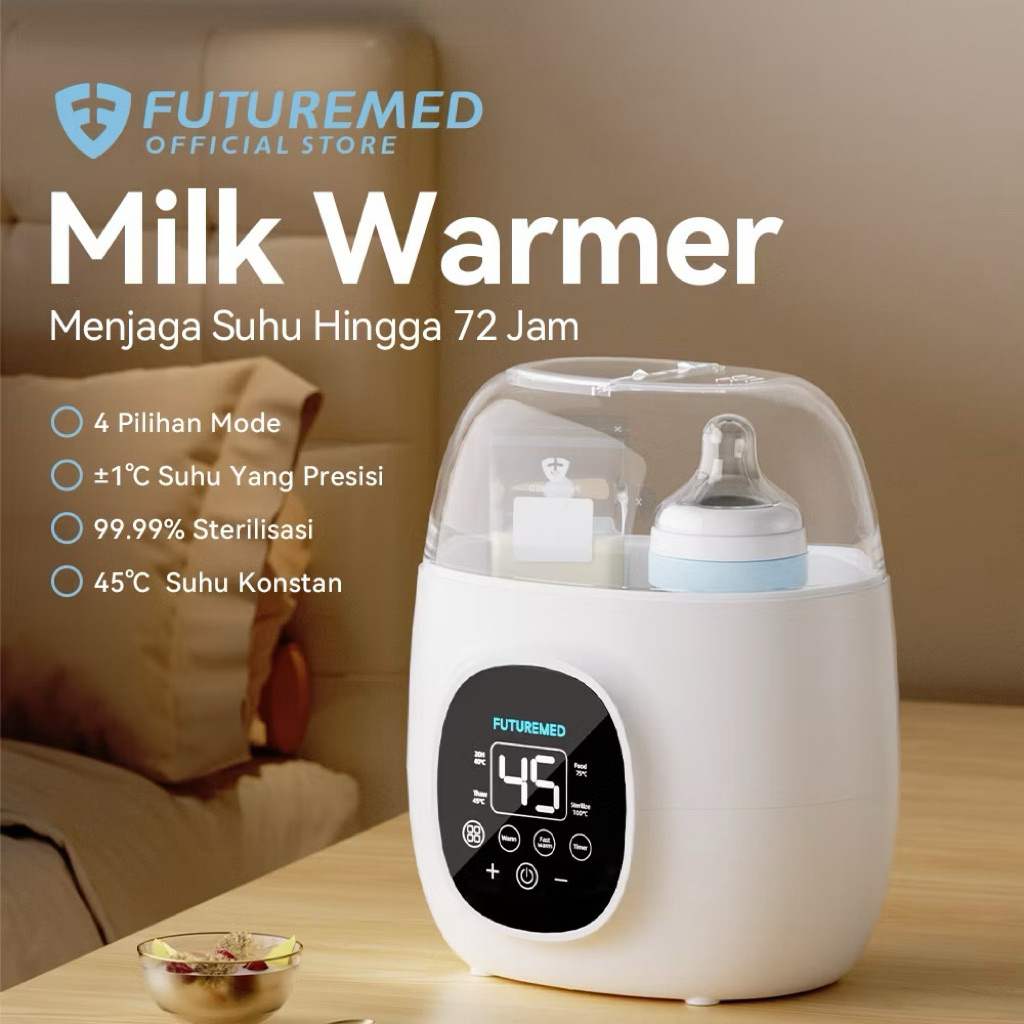 FUTUREMED Penghangat Botol Ganda Cerdas Sterilizer Botol Bayi Penghangat ASI Dan Susu Bayi