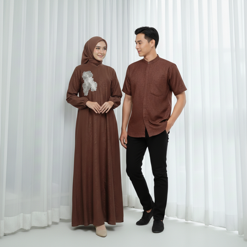 GAMIS COUPLE LEBARAN 2026 PASANGAN KEKINIAN