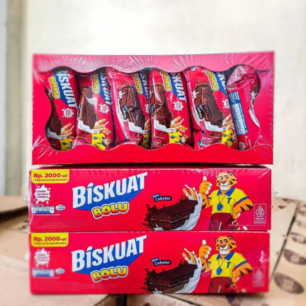 Biskuat bolu 1 box isi 12pcs / Biskuat bolu coklat