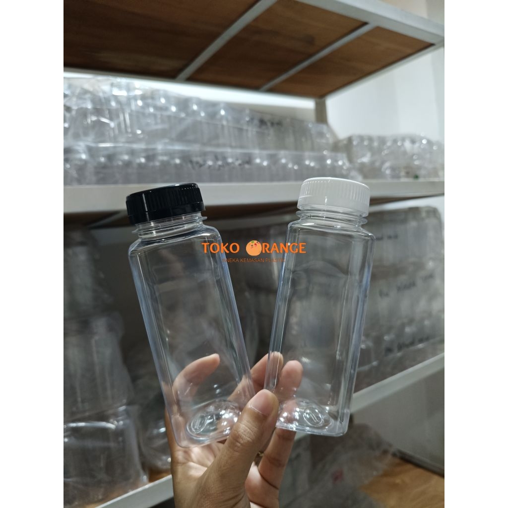BOTOL PLASTIK 250ml / BOTOL PLASTIK KOTAK 250ml / BOTOL PLASTIK MINUMAN 250ml