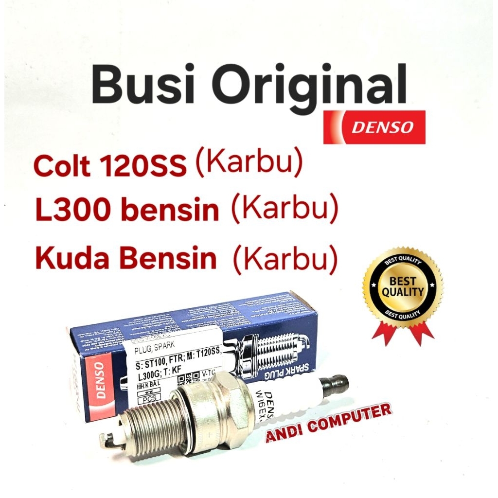 Busi Mitsubishi L300 Bensin Colt T120SS Karburator Denso W16EX-U Original