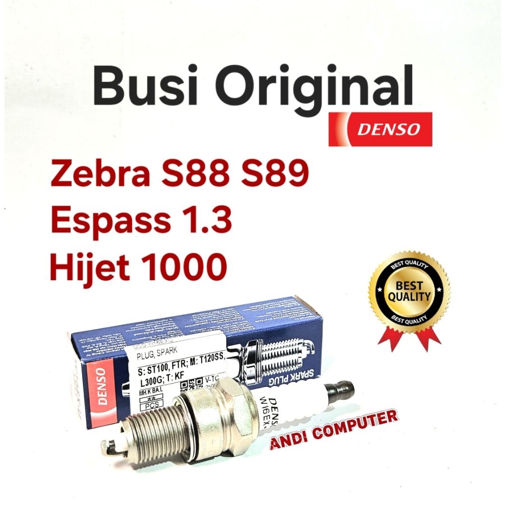 Busi Daihatsu Zebra 1.0 1.3 Espass Karburator Hijet 1000 Denso W16EX-U Original