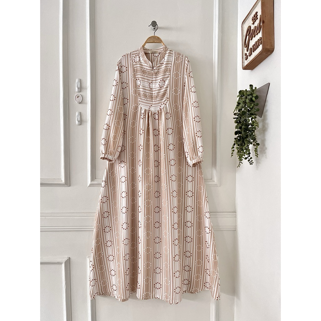 GAMIS LINEN RUBIA MIDI DRES ARMANY SIKY PREMIUM BY ORIGINAL KAMARI , GAMIS BUSANA MUSLIM