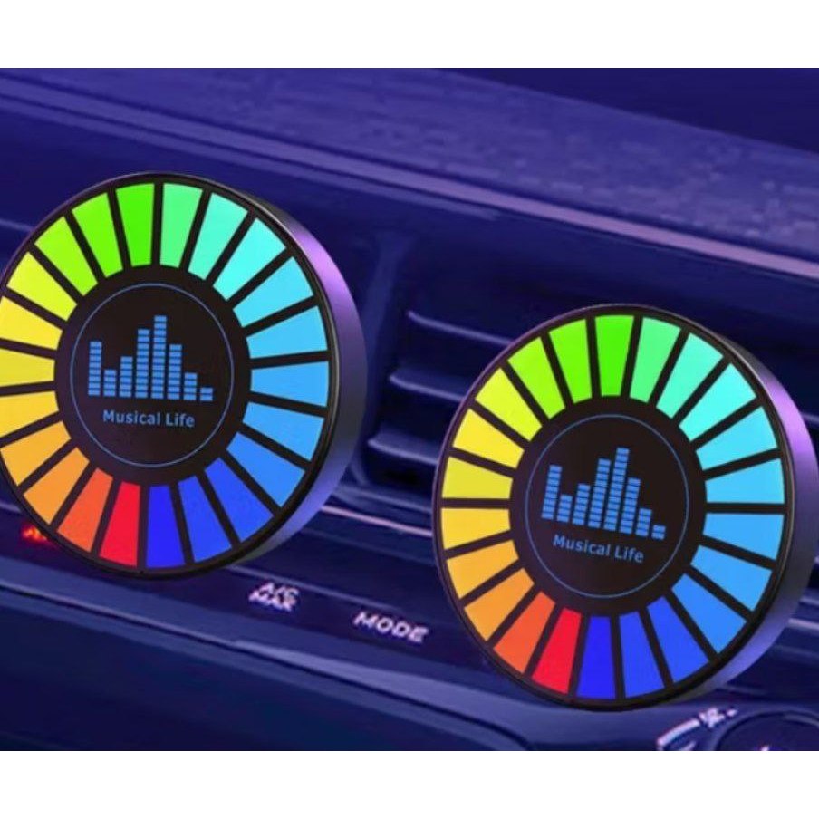 Lampu Equalizer Audio PARFUM MOBIL/ MEWAH Lampu LED RGB /Car Music Rhythm Parfum Mobil/ USB Plug-in