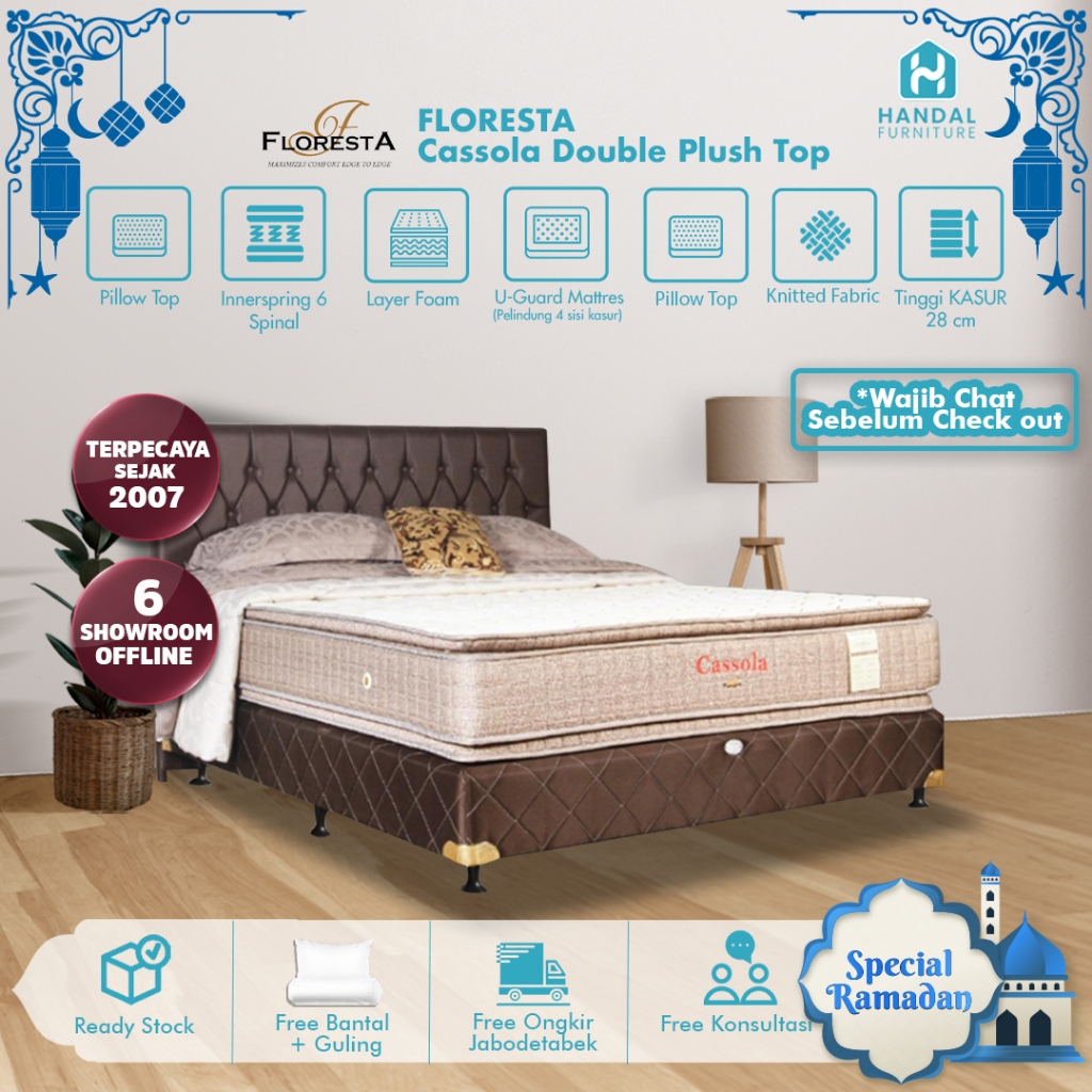 Floresta Kasur Springbed Cassola Double PIllow Top All Variant
