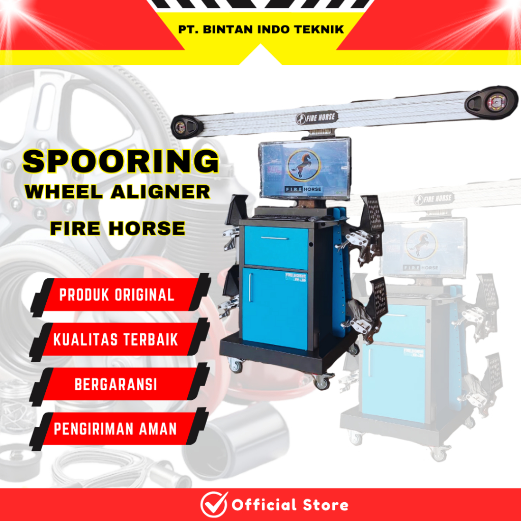 FHorse Spooring Balancing Industri Otomotif Alat Bengkel Cek Kaki-Kaki Ban Mobil