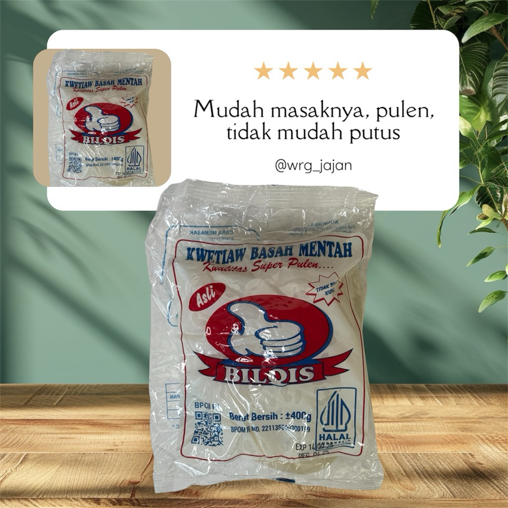 Kwetiau Yogyakarta Kwetiau Bilqis Basah Urai siap masak