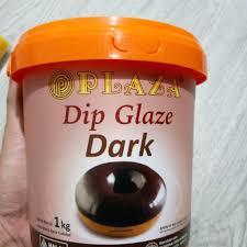 [METTA] pekanbaru/Dark Glaze Coklat Plaza 1kg - Topping Donat & Roti Goreng, Siap Pakai, Mengkilap