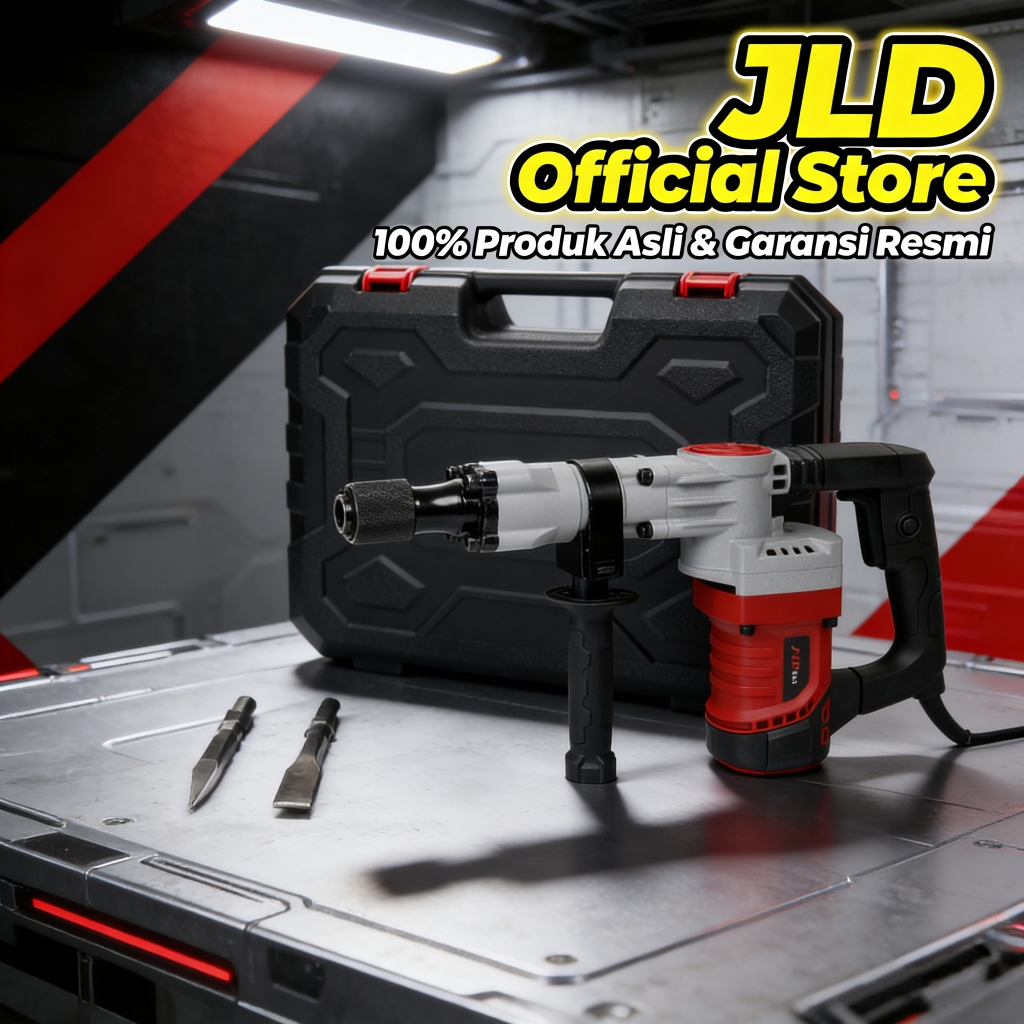 JLD Mesin Bobok Bor Tembok JX38 JX-38 1600W Mesin Rotary Hammer Impact Jack hammer Drill Bor Palu