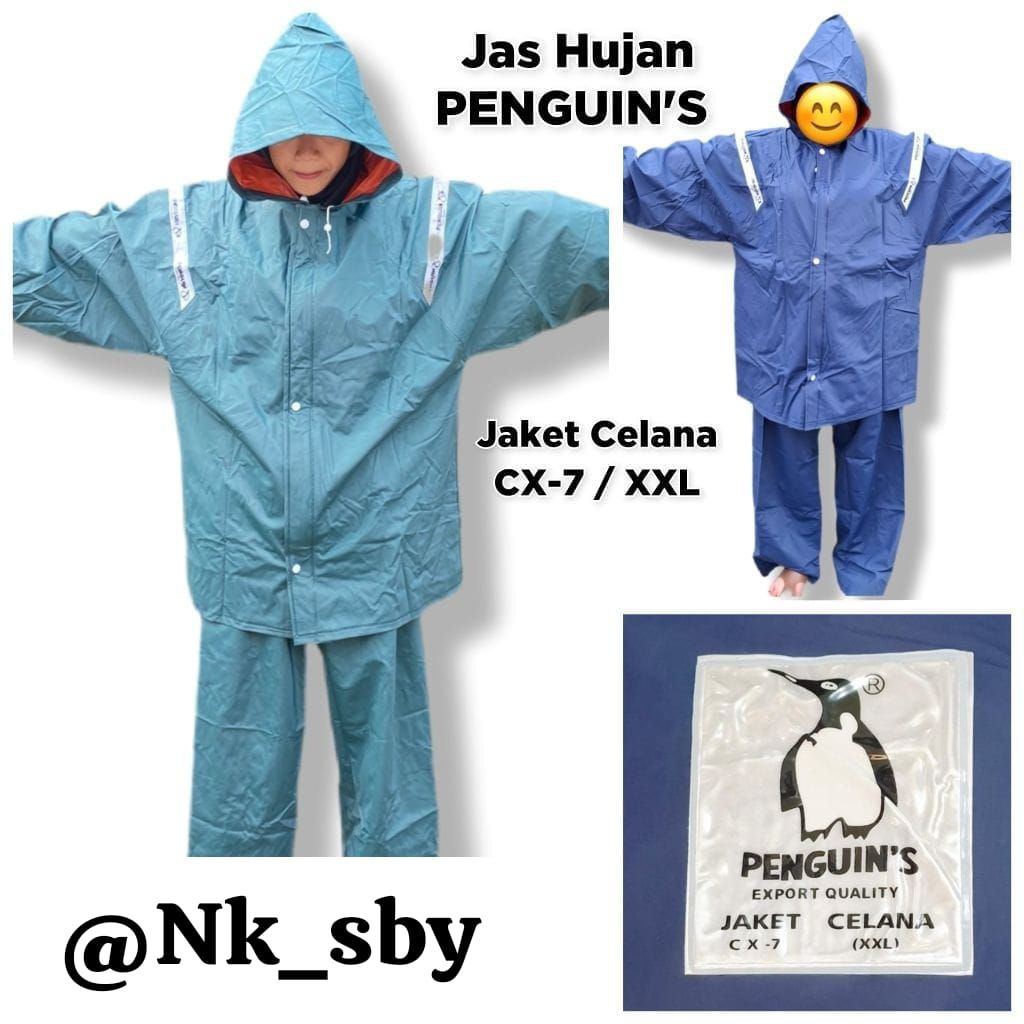 ( CX - 7 / XXL Penguin's ) Jas Hujan Jaket Celana CX-7 / XXL Penguin's | Jas Hujan Jaket Celana CX-7