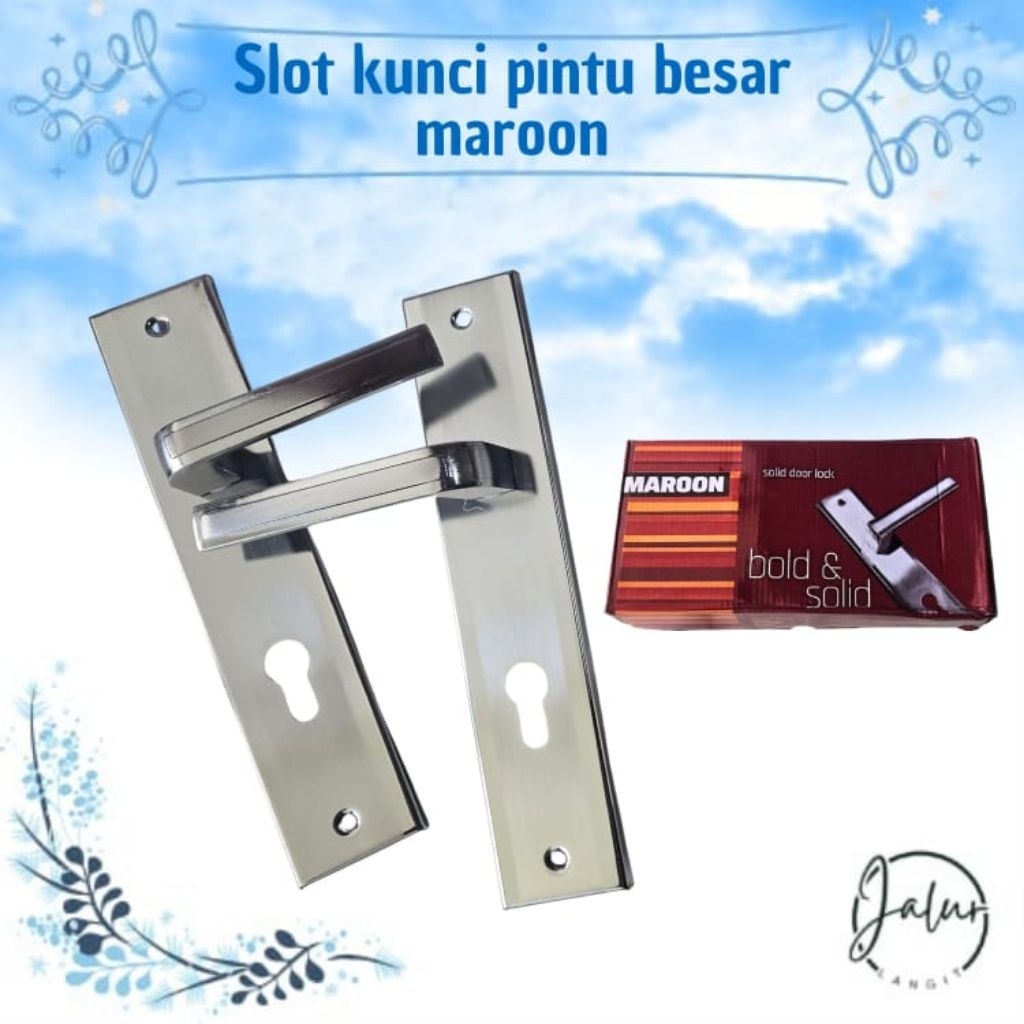 Kunci Pintu / Slot Pintu BESAR MAROON KOTAK