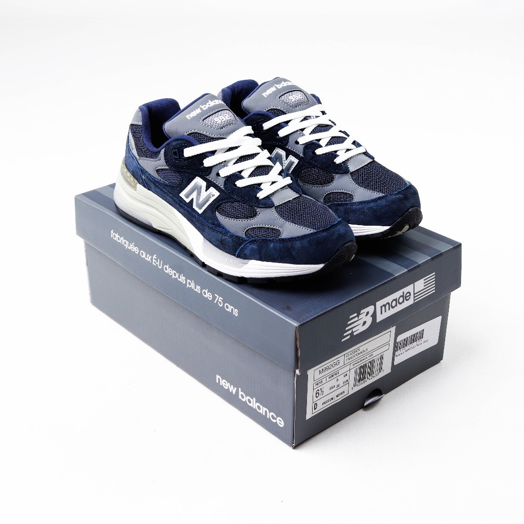 (FTBX) Sepatu Sneakers New Balance M992GG Navy Grey - NB 992