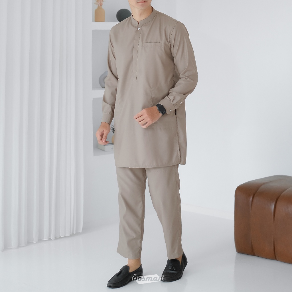 TERBARU Oosman - Kurta Koko Setelan Pria Dewasa Pakistan Premium Lengan Panjang