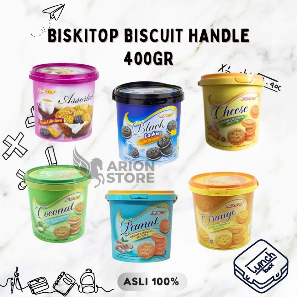 [ARION STORE] BISKITOP ASSORTED HANDLE 400gr / BISKITOP HANDLE 400gr [DRUM]
