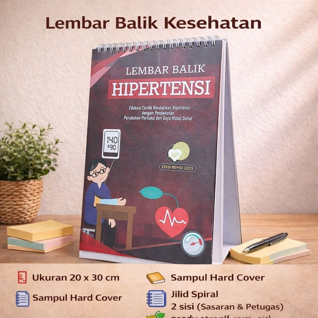Lembar Balik Hipertensi - lembar Balik Edukasi Cerdik - Lembar Balik Kesehatan