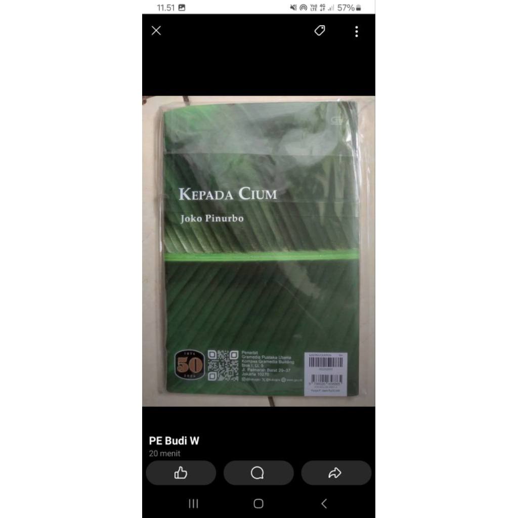 buku puisi kepada cium joko pinurbo