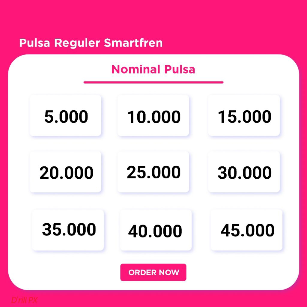 PULSA SMARTFREN 5K 10K 15K 20K 25K 30K Reguler Termurah 5000 Rupiah