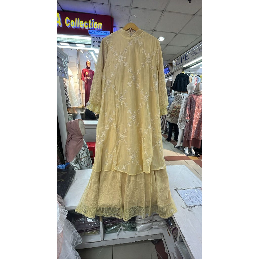 Gamis belahan jiwa/gamiss katun bordir full furing/gamis allsize ld 120