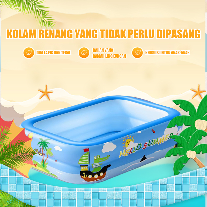 Kolam Renang Anak Kolam Renang Keluarga Tiup Besar Kolam Renang Anak Tiga Cincin