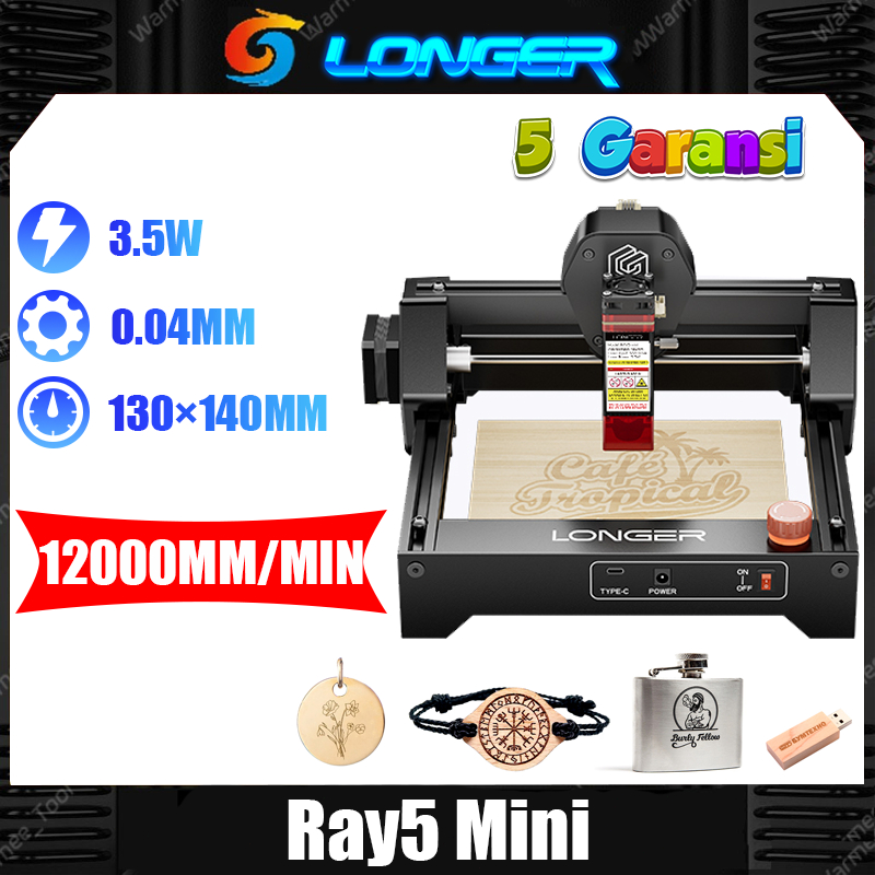 LONGER RAY5 Mini Mesin Laser Cutting Acrylic Laser Engraver 3.5W Mesin Ukiran Laser DIY Printer 130*