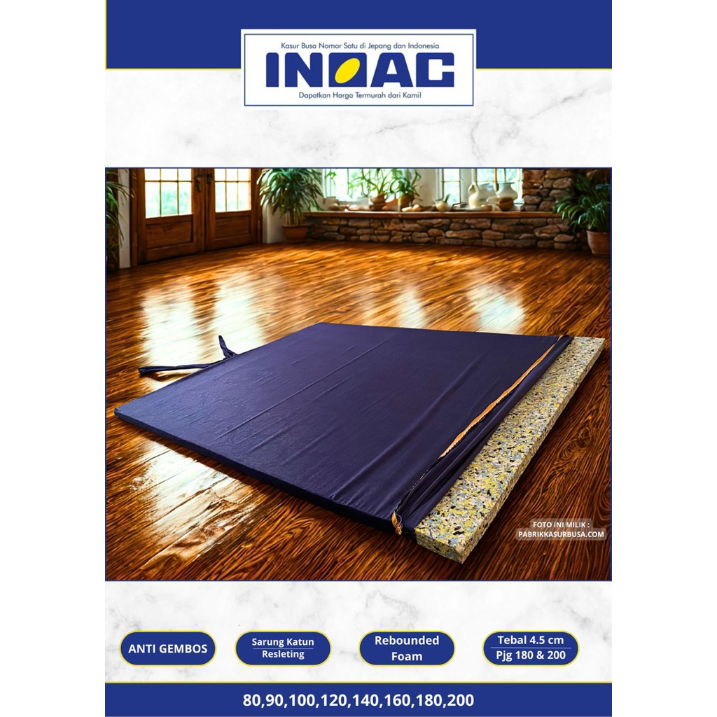 Kasur Busa inoac Rebonded 160x180x5 / 160x200x5 Kasur Lantai Inoac / Kasur Lipat Inoac Busa ANTI GEM