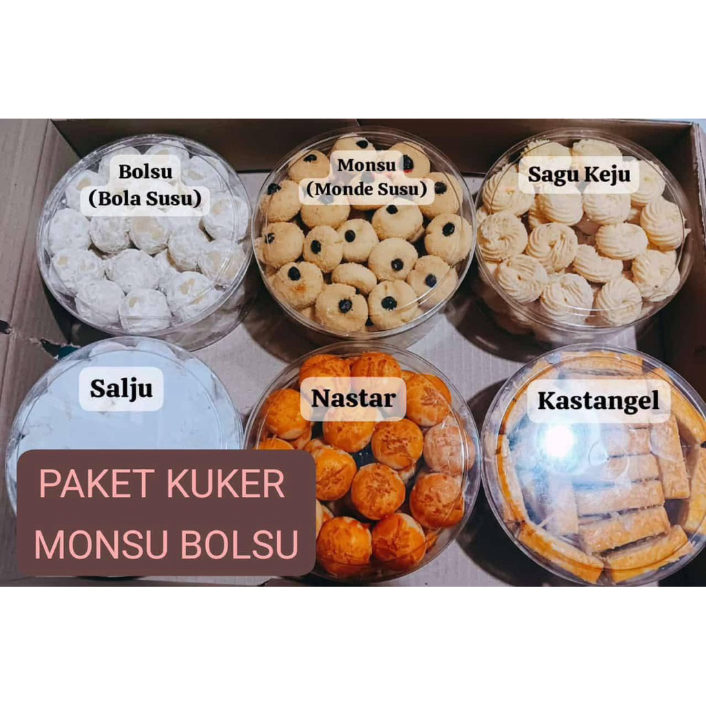 KUE KERING PAKETAN/PAKET KUE LEBARAN ISI 6/ PAKET KUKER ENAK