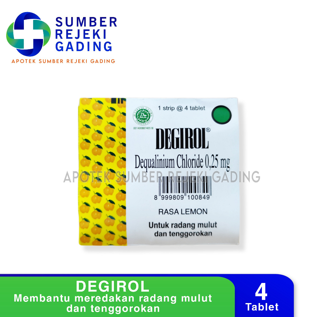 Degirol 4 Tablet Hisap untuk Radang Tenggorokan