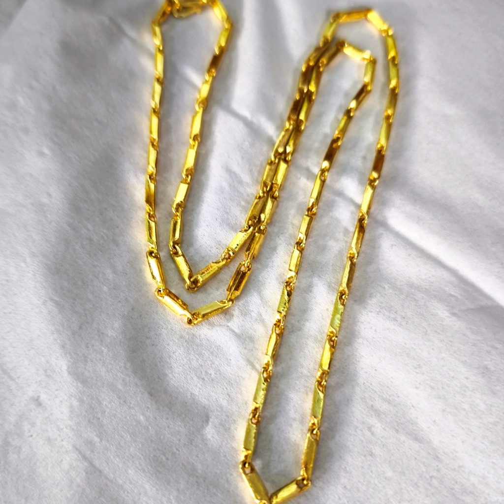 Kalung Balok Mini Lapis Emas 24k