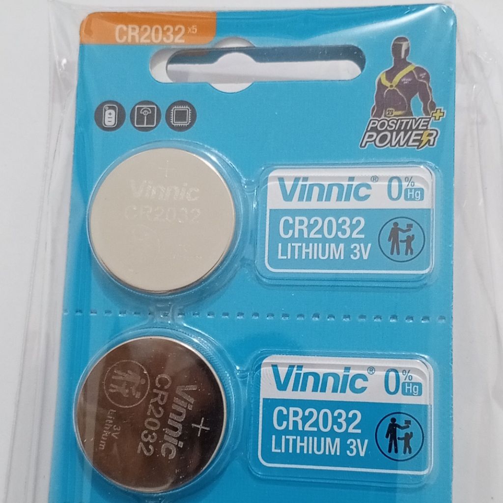 Baterai Lithium CR2032 Vinnic 3V - Tahan Lama, Original, Kualitas Terbaik