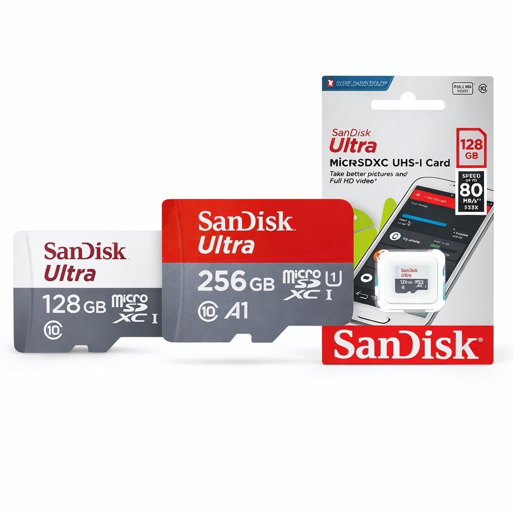 MH- Memory Micro SD 128 / 256 GB Class 10 100mbps Ultra A1 - Memory Card SANDISK