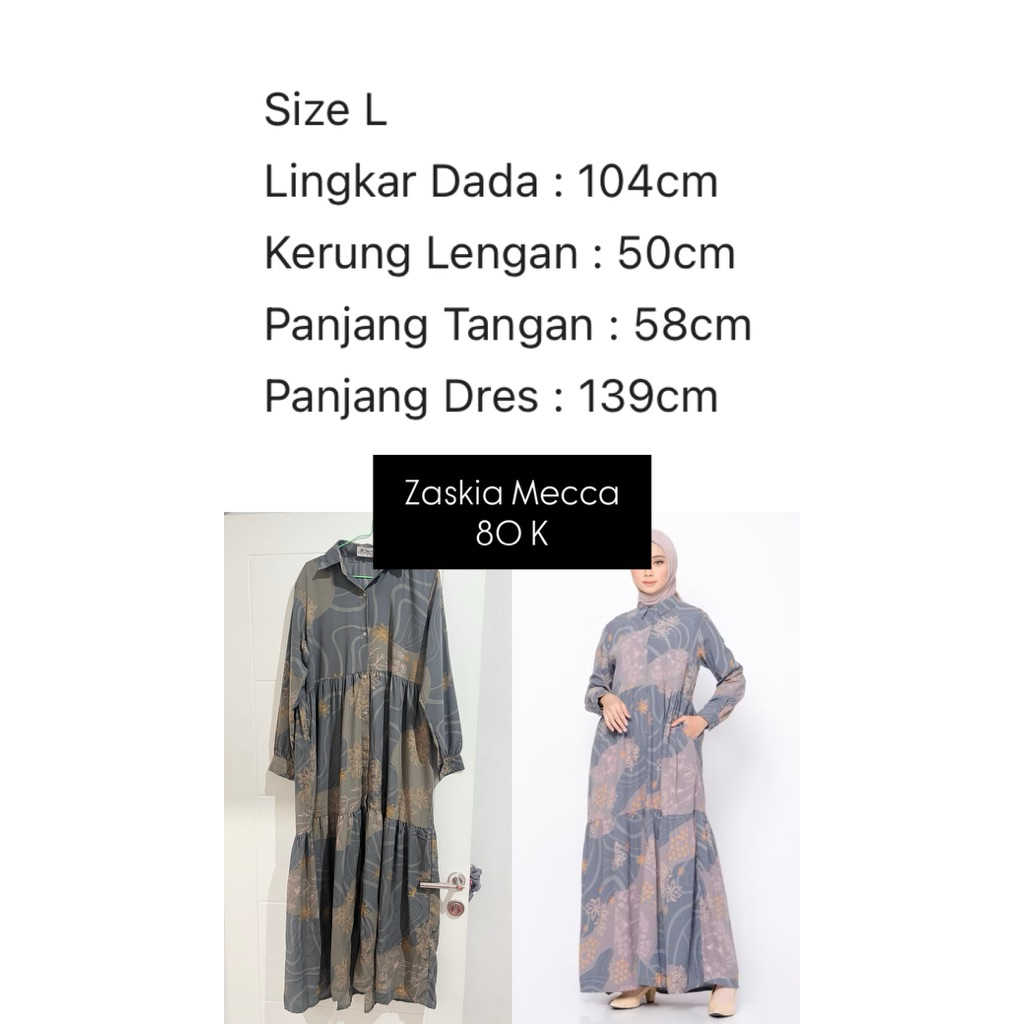 preloved zaskia mecca dress