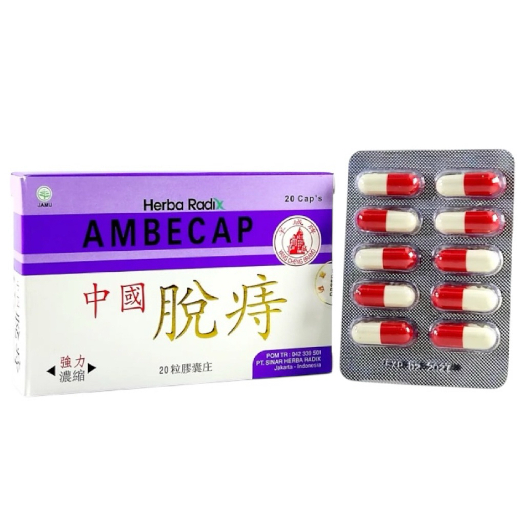 AMBECAP TUOGE 20 kapsul obat wasir dan fistula bengkak