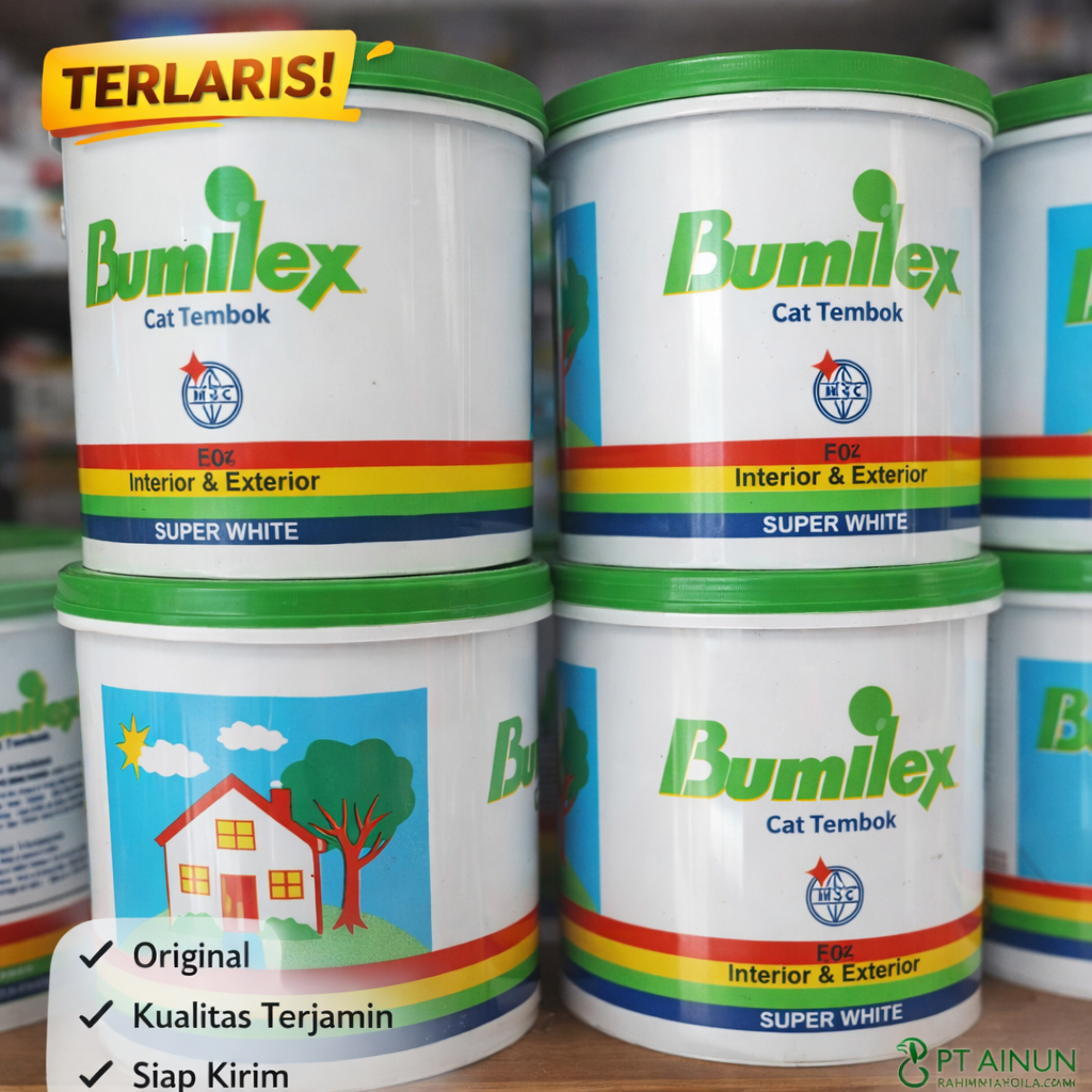 CAT TEMBOK BUMILEX 1 KG MURAH WARNA PUTIH CAT PLAFON DINDING