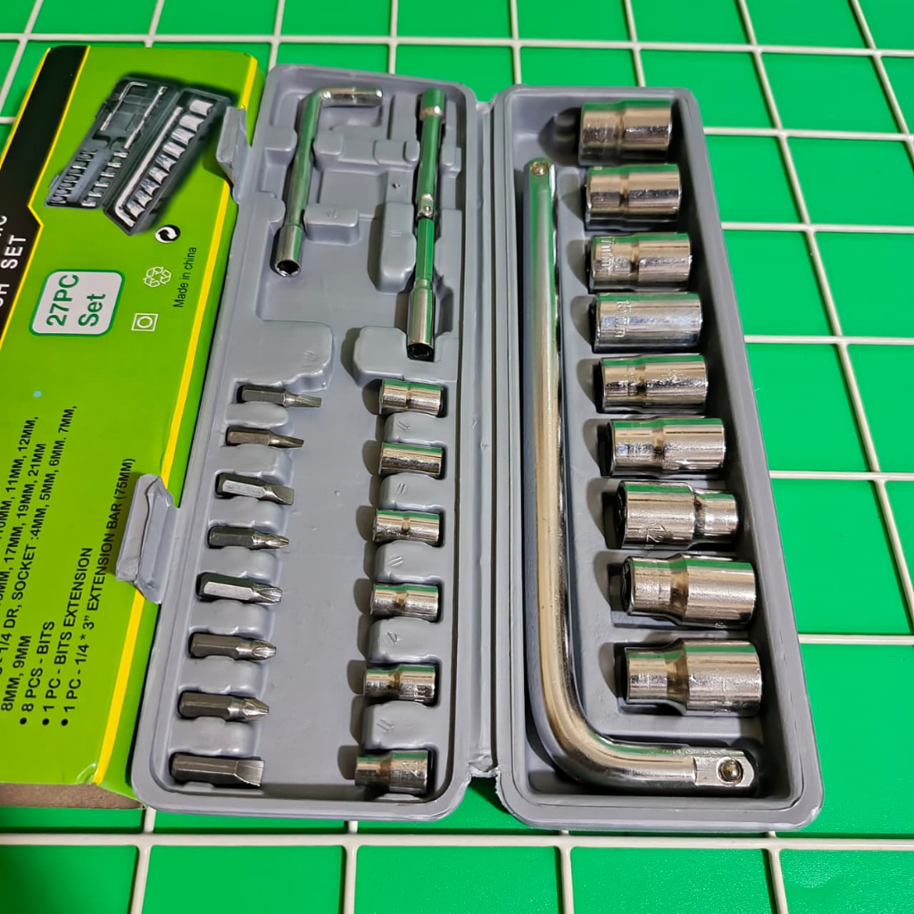 Kunci Sok 27 Pcs Langkap Mata Obeng - Kunci Sok Socket Kunci Set Motor Ready kun sok set tekiro