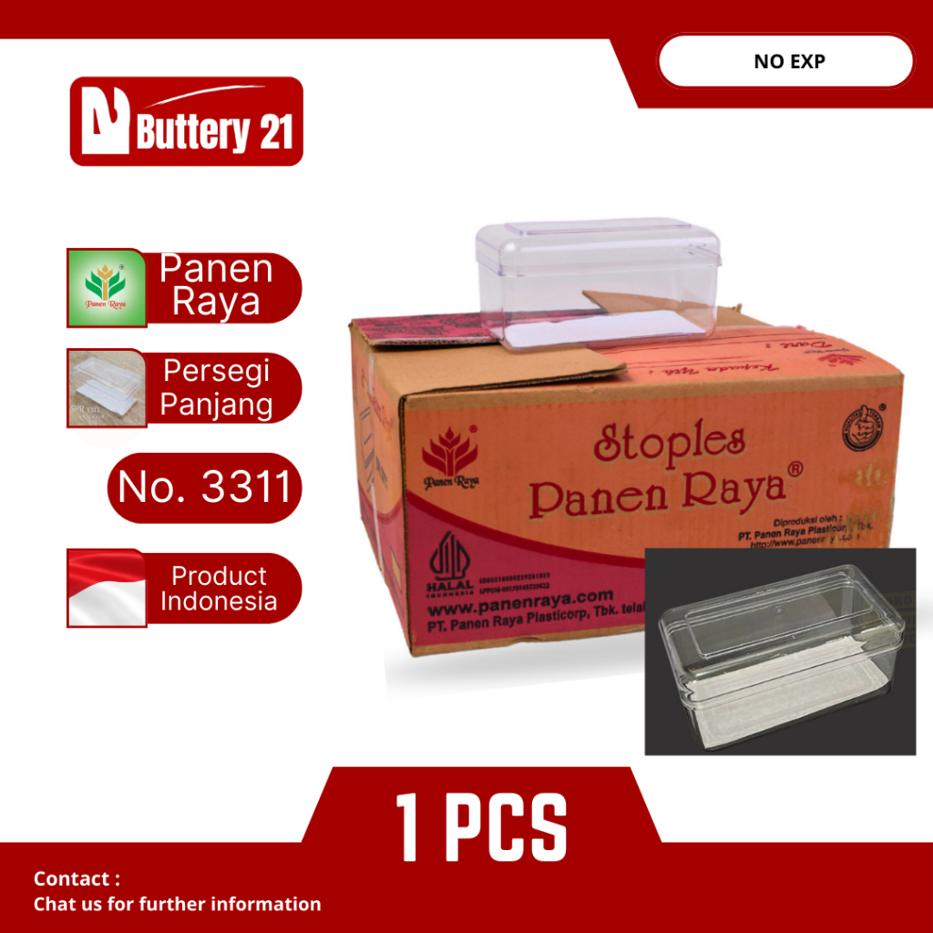 1 PCS TOPLES KUE PERSEGI PANJANG PANEN RAYA 3311/TOPLES PLASTI BENING/STOPLES KUE RAYA