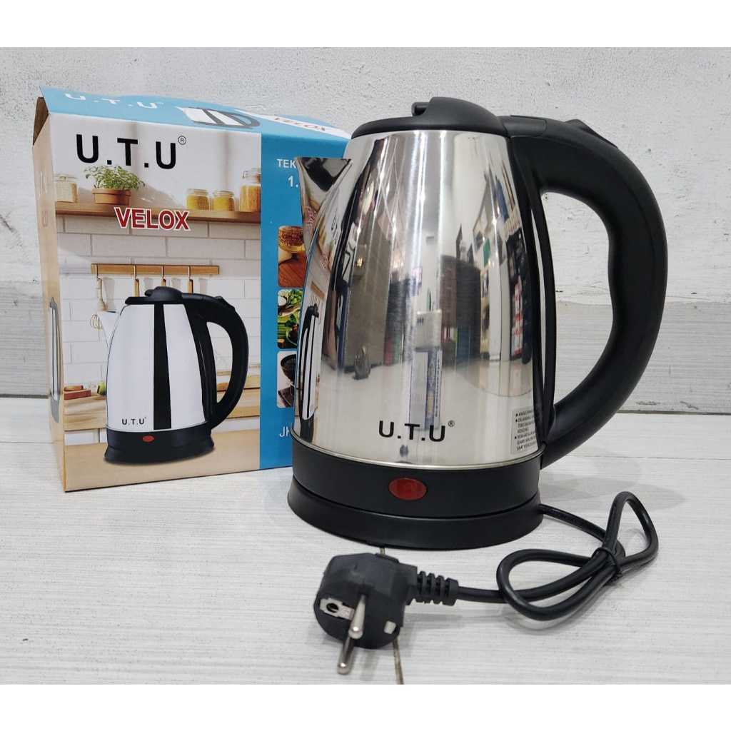 Teko / ceret listrik stainless UTU velox 1.8 liter