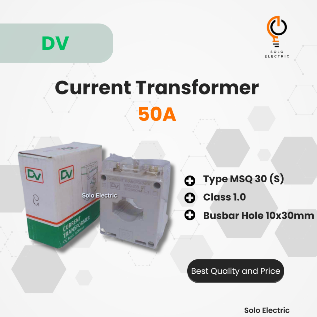 CURRENT TRANSFORMER DV  / CT PANEL 50 AMPERE / 50A / 50/5A