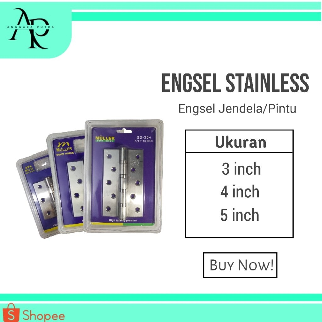 Engsel Stainless Pintu/Jendela MULLER 1set