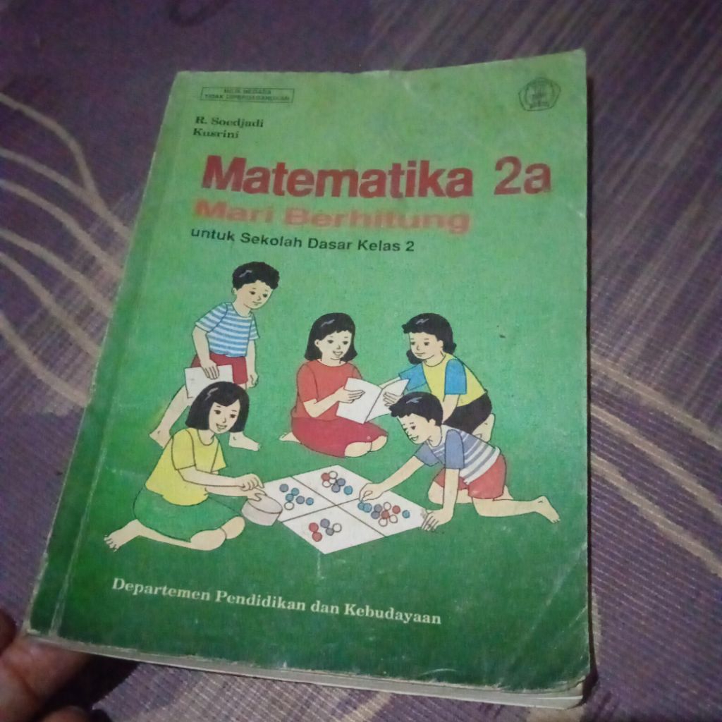 buku Matematika 2a mari berhitung untuk SD kelas 2, buku original jadul