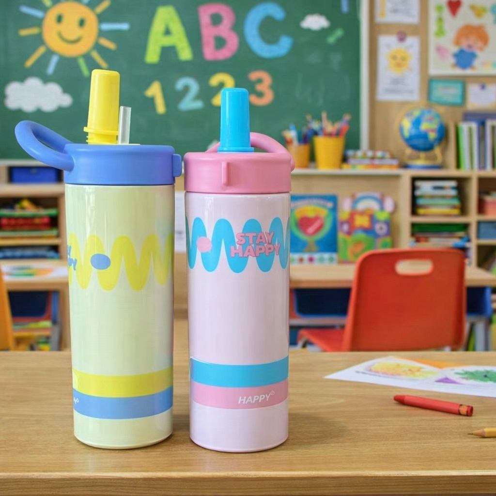 Tumbler Stainles Botol Minum Sedotan Pelindung Botol Minum,/ Tali Botol Minum Anak Gantungan Leher B