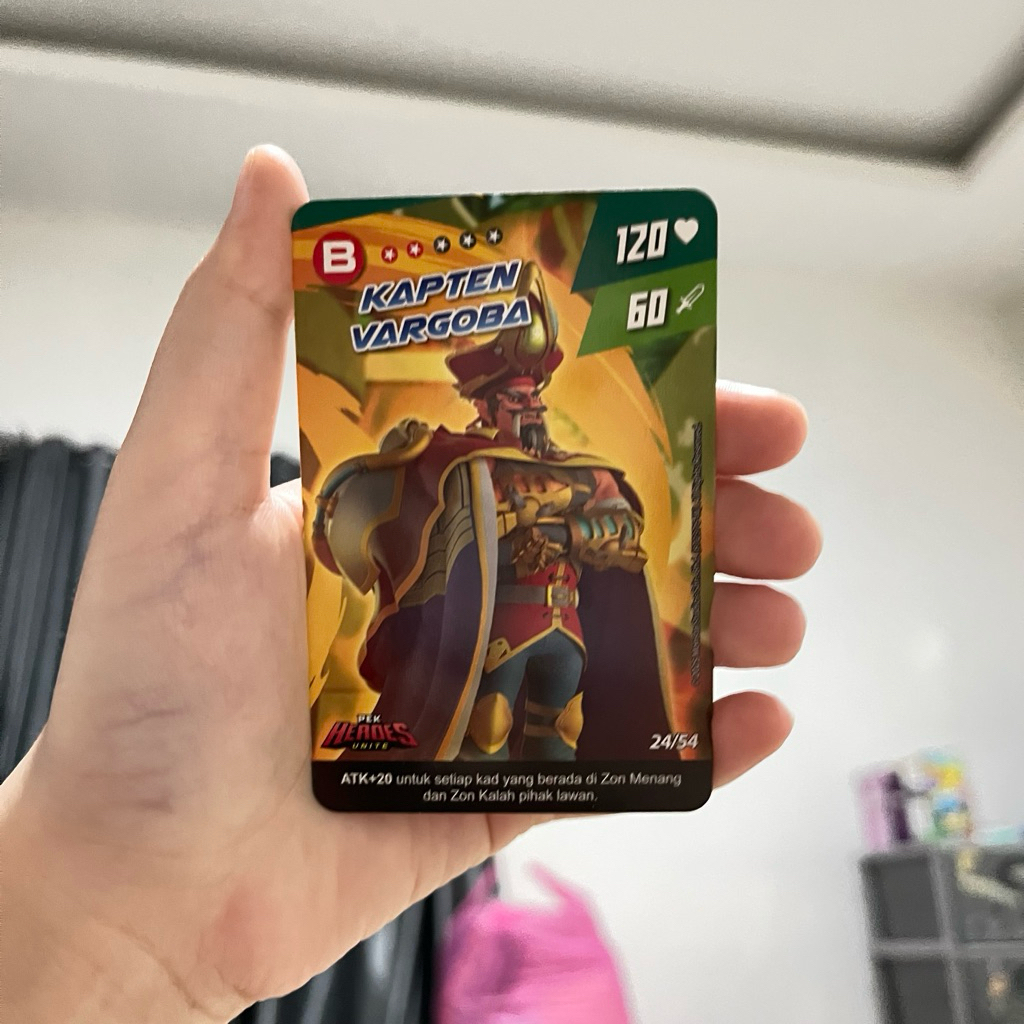 [1 PCS] Kartu Kapten Vargoba Pek Heroes Unite ORI Malaysia