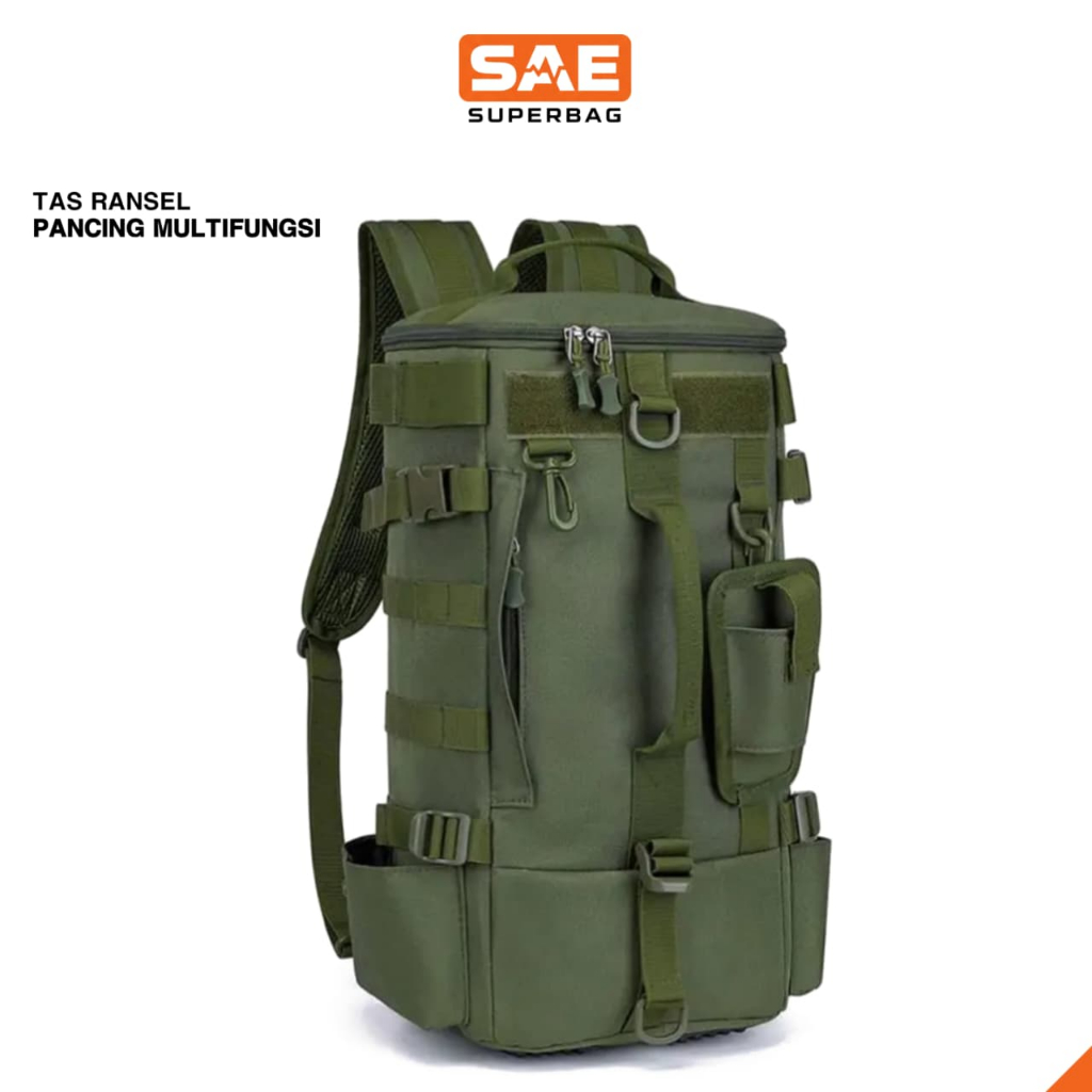 Tas Pancing Tactical Waterproof Ransel Pancing Anti Air Multifungsi Tas Outdoor Premium