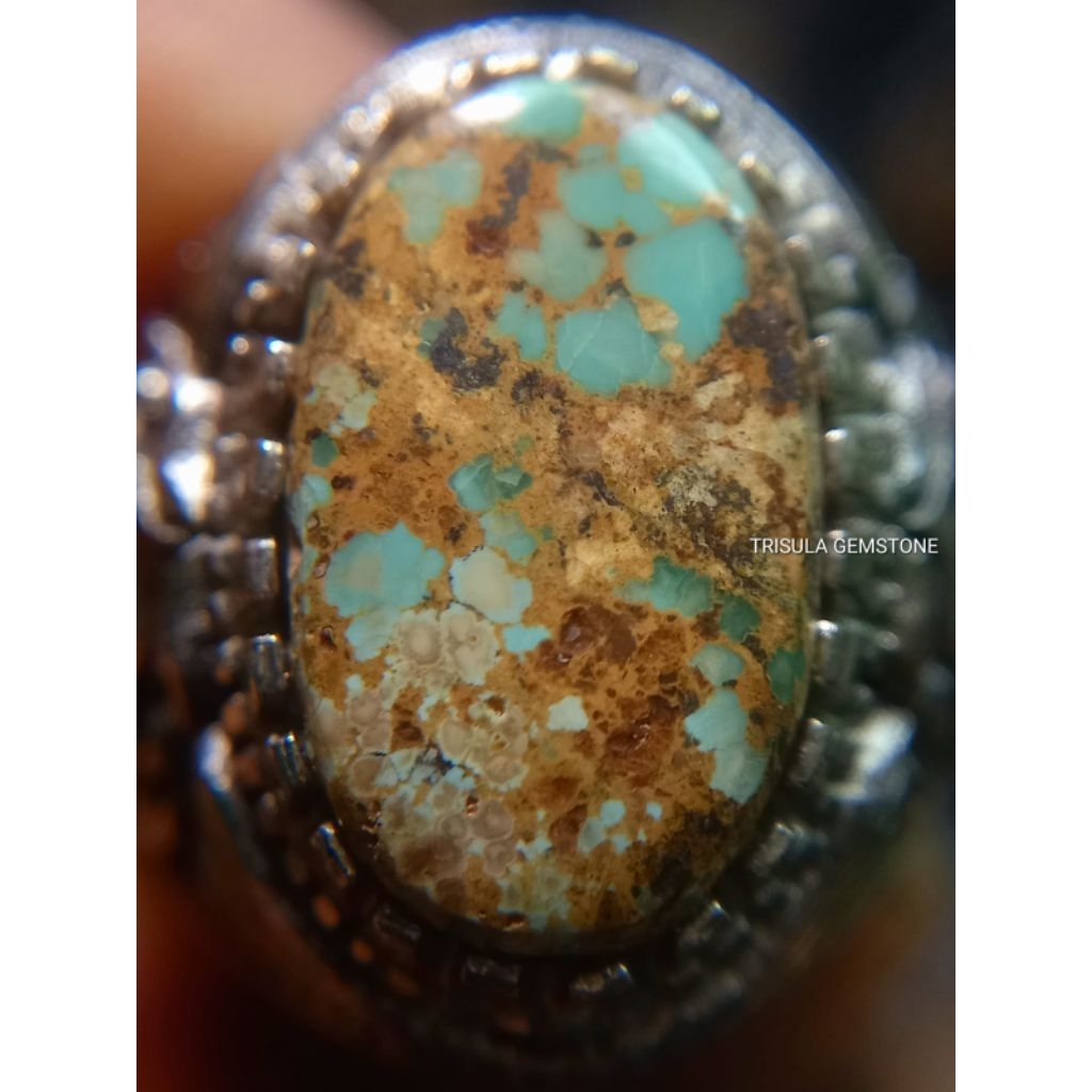 BATU AKIK CINCIN PIRUS PERSIA HIJAU LAWASAN DIM KANTORAN