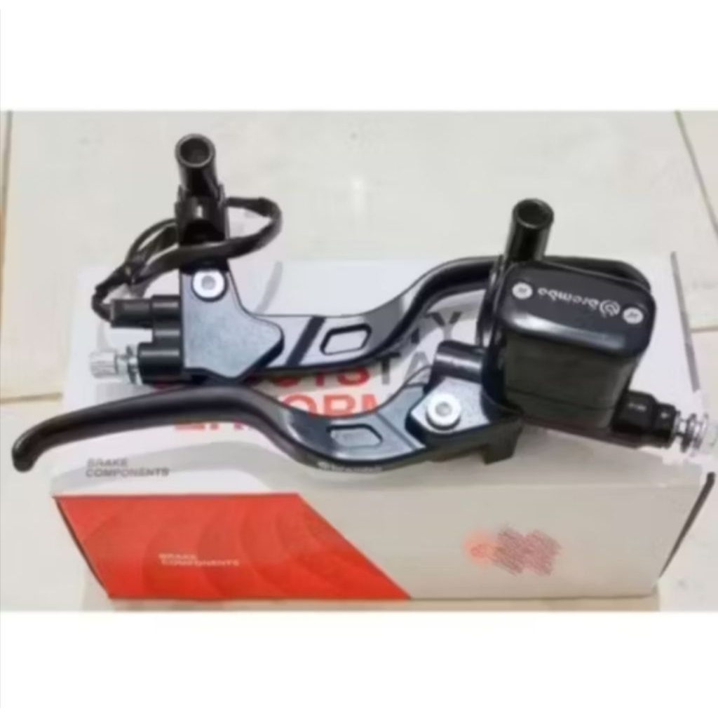 Handle Master Rem Kotak Black BRCMBO Set Kanan Kiri Model RCB Tabung Kotak Universal Semua Motor Bis