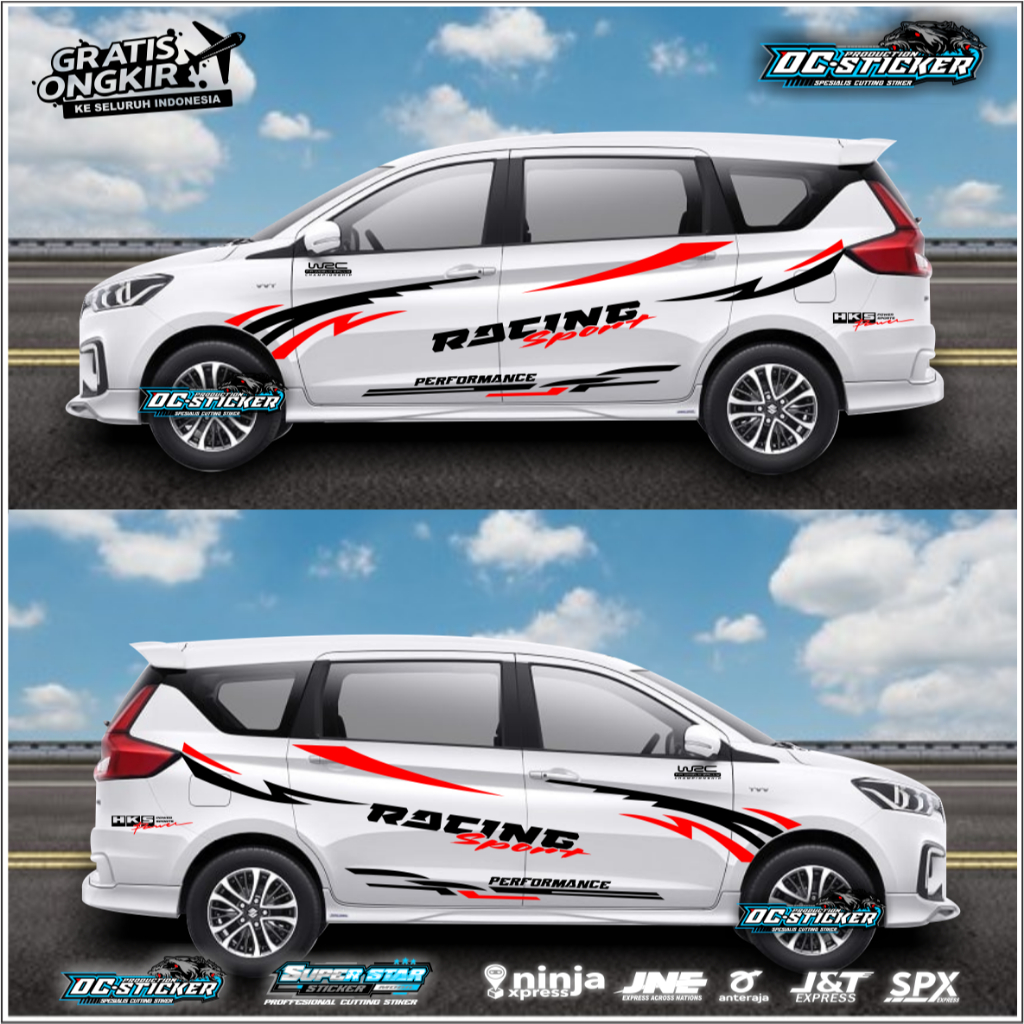 Stiker Mobil Suzuki Ertiga Model Racing Sport