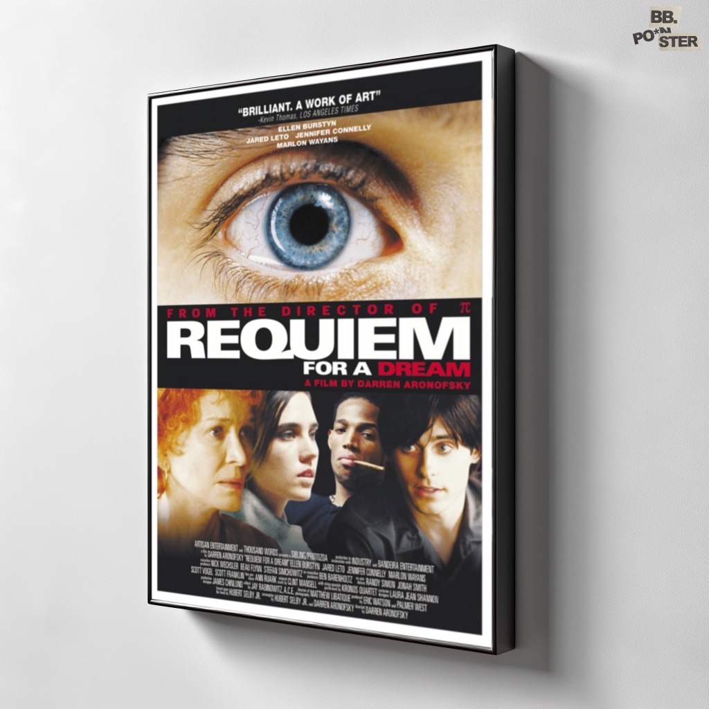 Poster Film Movie REQUIEM FOR A DREAM Frameblock - Pajangan Hiasan Dinding Home Decor