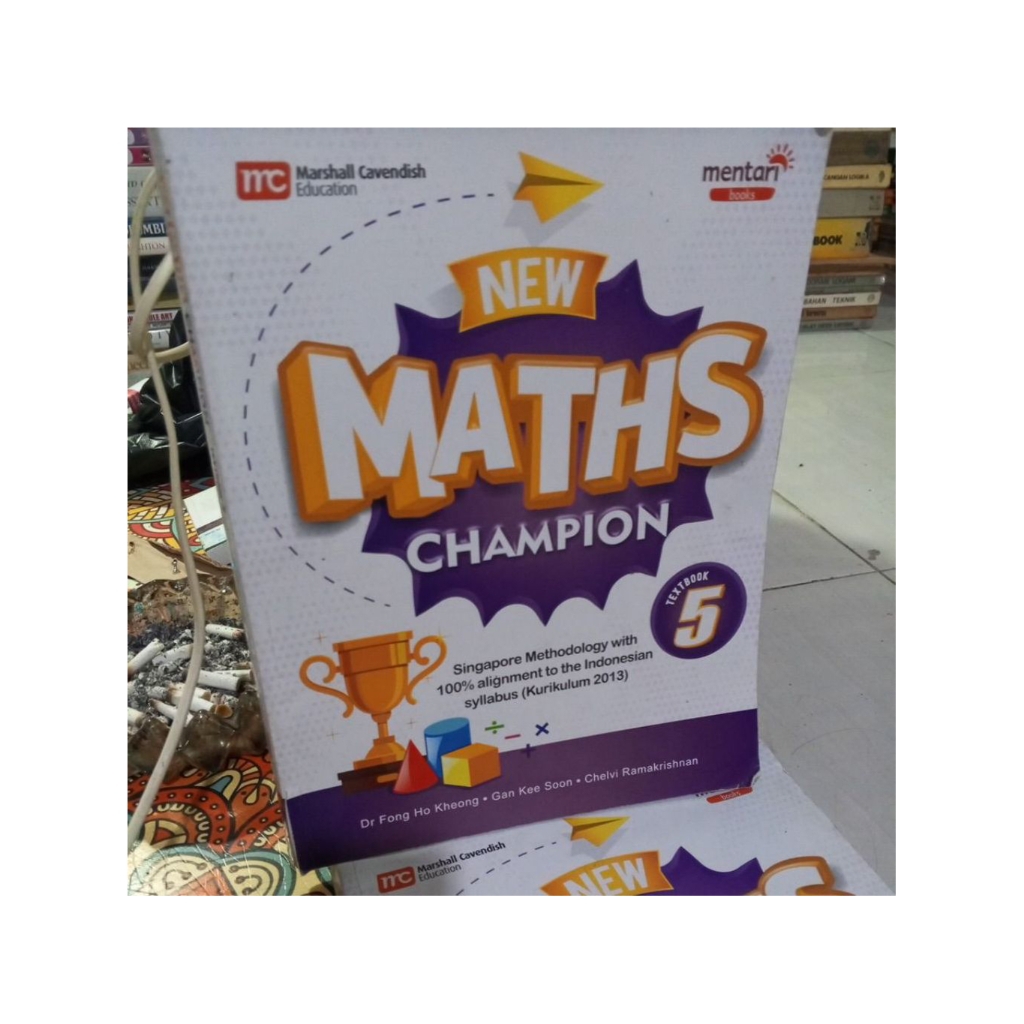 new maths champion 5 texbook .. mentari book. original.